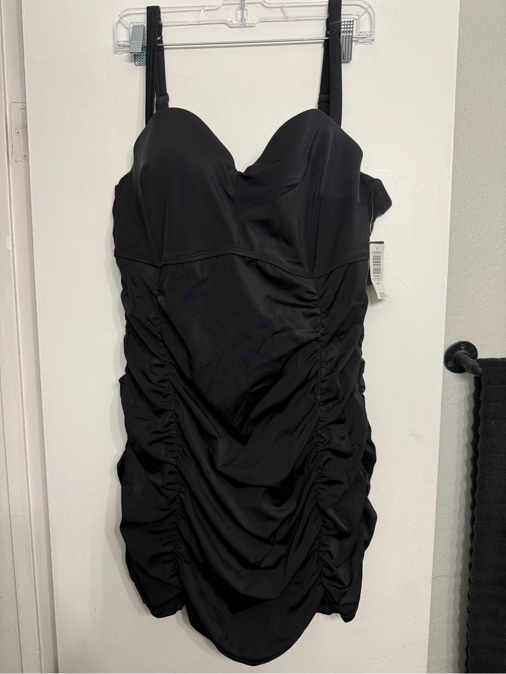 torrid Black Ruched One-Piece Swimdress